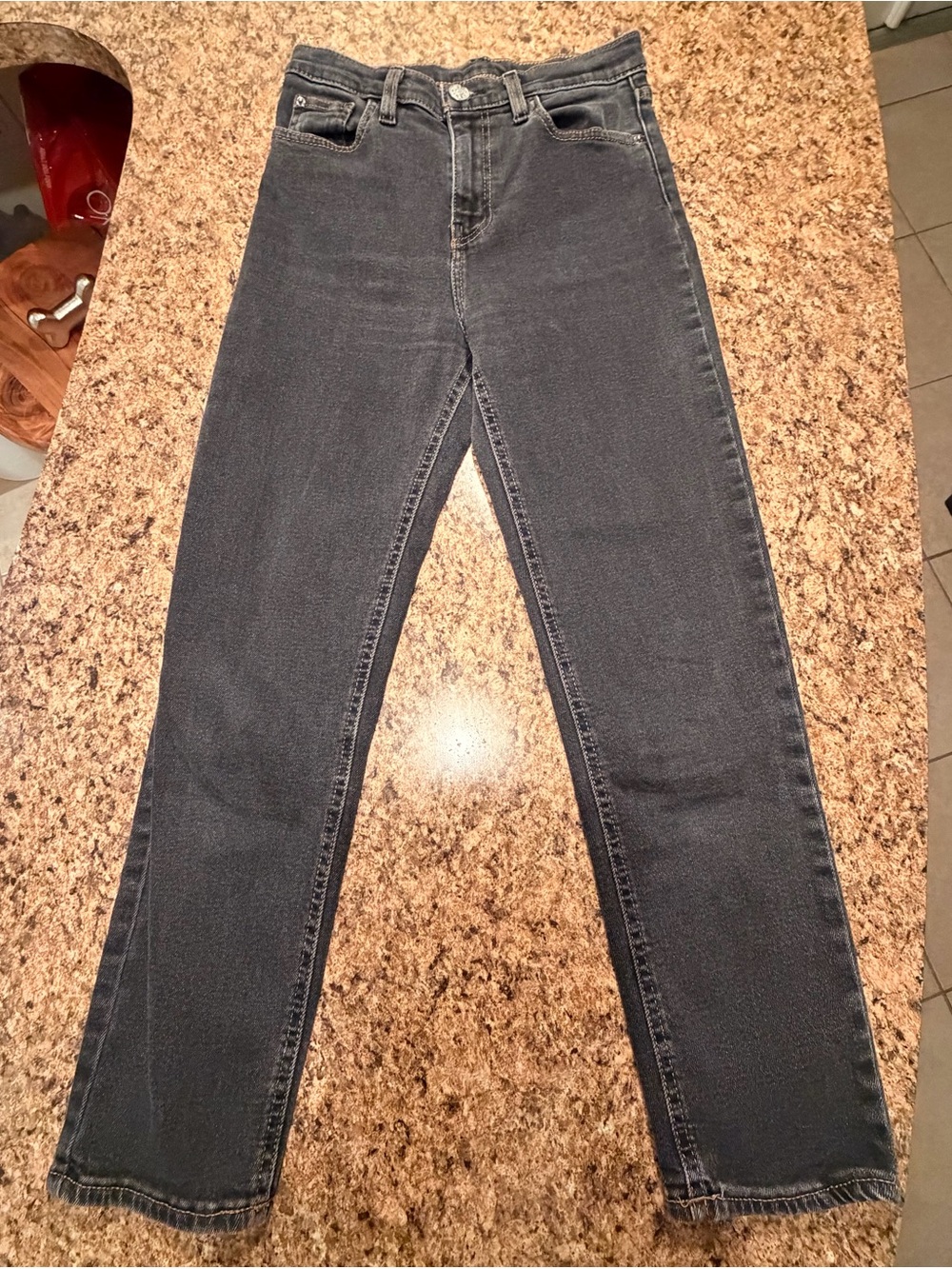 American Eagle faded black mom jeans